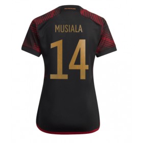 Damen Fußballbekleidung Deutschland Jamal Musiala #14 Auswärtstrikot WM 2022 Kurzarm